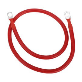 RATCHROLL 1 Pc Universal Battery Inverter Cable 3/8" Lug 5/16" Lug 2.5FT Battery Cable 4 AWG Gauge Red Tinned Copper