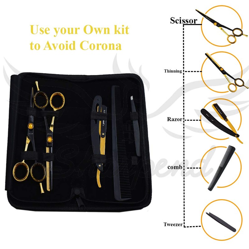 Professional Home Hair Cutting Kit Quality Home Haircutting Sharpend 6.5"Scissors