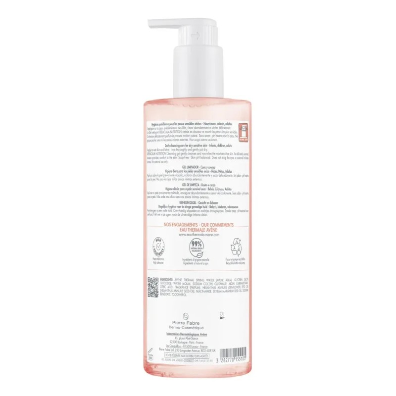Avène Xeracalm Nutrition Gel Limpiador 500ml