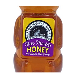 Star Thistle Honey Bear - Pure Michigan Honey, Unpasteurized, Unblended, No Additives - 12oz