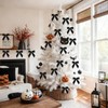 30 Pcs Black Velvet Bows for Christmas Tree, Halloween Tree