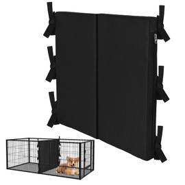 YeeBeny Dog Crate Divider, 16.9x16.5 Black Thick Dog Kennel Divider Foldable Divider for Small Dog Crates (Cage Not Included)