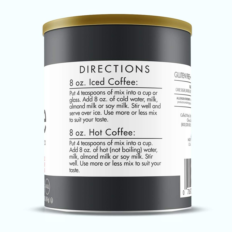 Caffe D'Vita Simply Iced Coffee - 100% Colombian Arabica Instant
