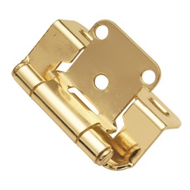 Hickory Hardware P2710F-3 Semi-Concealed Hinge, Polished Brass, 2-Pack