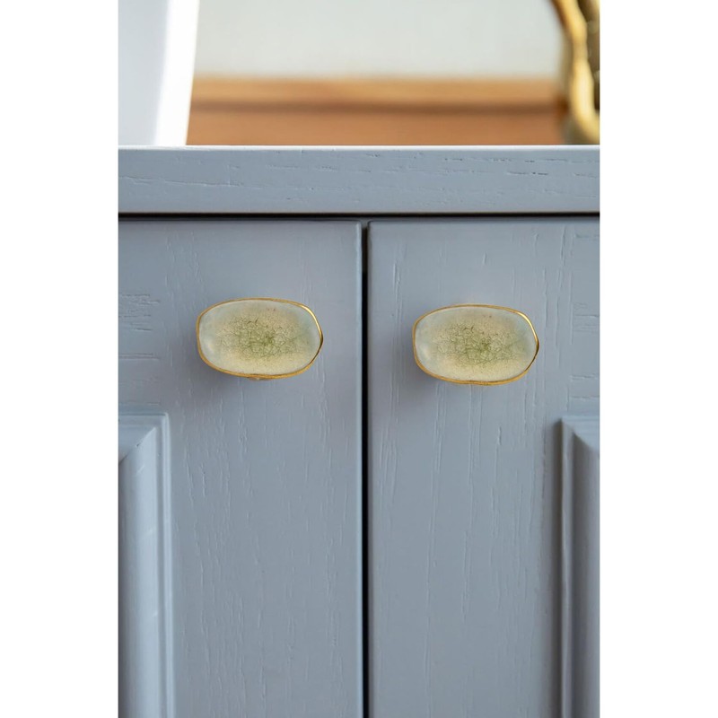 Perilla Home Set of 6 Kono Off White Ceramic Knob