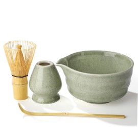 片口茶碗セット 茶道具 片口抹茶碗 茶筅（百本立）茶筅立て 茶杓 片口波身