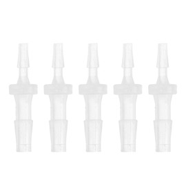 HEROFFIX 5 Pcs Aquarium Plastic Hose Barb Fitting 3/32" to 5/32" Hose ID Connectors Clear Plastic