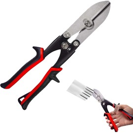 QUICKLO 5 Blade Sheet Metal Crimper,Blade Pipe Crimper, Gutter Crimping Tool, Duct Crimping Tool, Hand Sheet Metal Crimper Tool for 24-28 Gauge Stainless Steel, Ductwork, Downspout, Stove Pipe