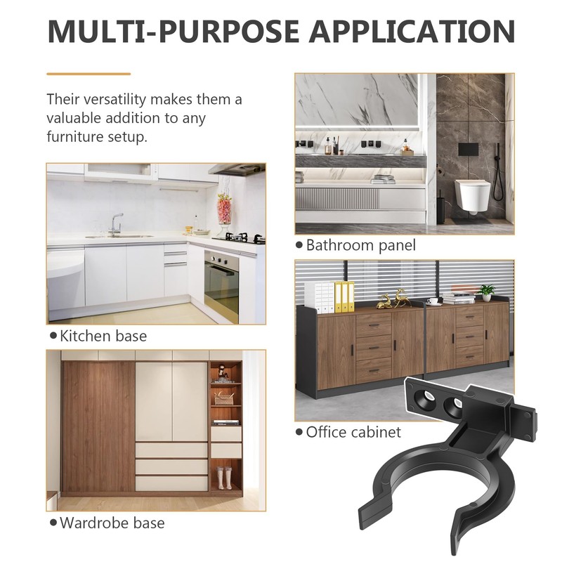 Kitchen Plinth Clips 20 Pack, Durable Kick Board Plinth Clips
