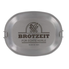 LASERHELD Lunch Box Stainless Steel with Engraving Lunch Box for Real Guys – Gift Idea for Men