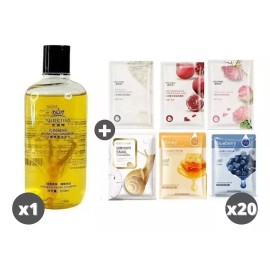 Misorel Shampoo Jengibre Anticaída + 20 Mascarillas Coreana