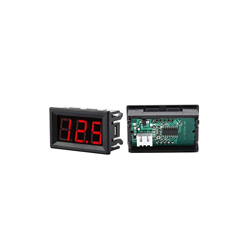 Volt?metro Digital Led 0,56 Pulgadas con Protecci?n Inversa Dc 0-100