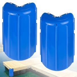 JYINCPED Corner Dock Bumpers,Boat Dock Corner Bumpers Fenders,Marine-Grade Viny,Inflatable Protection Fender Guard,Stainless Steel Mounting Hardware Included,8" x 16",2 Pack-Blue