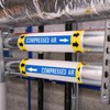 sourcing map Self-Stick "COMPRESSED AIR" Sticker Pipe Flow Arrow Marker