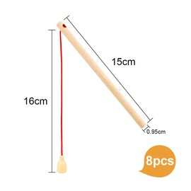 8 Pieces Wooden Magnetic Fishing Rod, Wooden Fishing Rod, Magnetic Fishing Game, Magnetic Fishing Games, Pool Activity Accessories, for Boys Girls Toddlers Pool Nursery