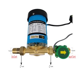 ZYIY 120W Water Pressure Booster Pump 21.75PSI 50ft High Pressure Booster Pump 115V Shower Booster Pressure Pump 25L/min Household Automatic Booster Pump 3/4In with Water Flow Switch for Home Kitchen