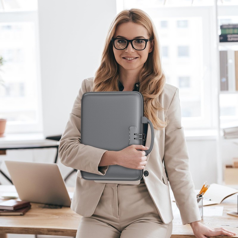 DocSafe Fireproof File Organizer with Lock, Hard-Shell Case Fireproof Document