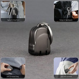 VOGARB Portable Mini Nail Clippers Collapsible Keychain Nail Clipper for Men and Women Fingernail and Toenails, Stainless Steel, Champagne