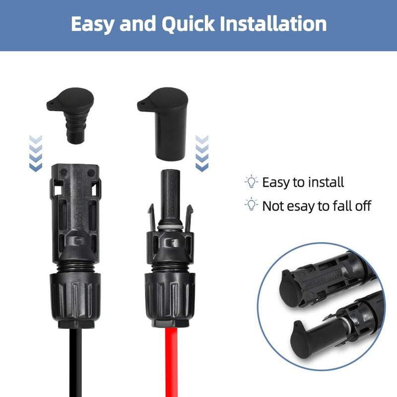 Solar Connector Cap 5pairs, IP68 Water Resistant and Dust, Male