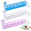 3 Pieces Pill Box Organiser Pill Dispenser Box, 7 Day