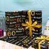 60th Birthday Wrapping Paper,5Pcs 50 * 70cm Black Gold Wrapping