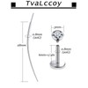 Tvalccoy F136 Titanium 20g Piercing Kit Ear Earring Curved Taper