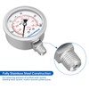 MEASUREMAN Fully Stainless Steel Hydraulic Glycerin Filled Pressure Gauge, 2-1/2"
