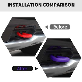 RT-TCZ Tow Hook Covers Bumper Tow Hook Covers Rubber Protector Cover Exterior Accessories for Chevy Silverado 1500 2014-2024,for GMC-Sierra 2014-2024 (Purple)