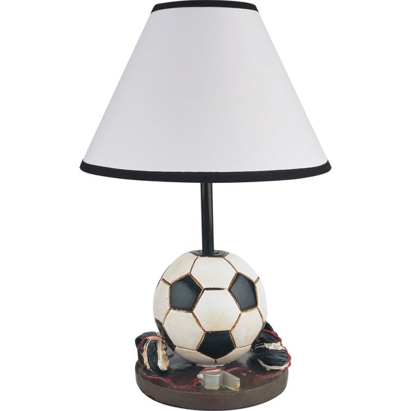 Milton Greens Stars Antique Resin Youth Soccer Table Lamp, 15.75-Inch