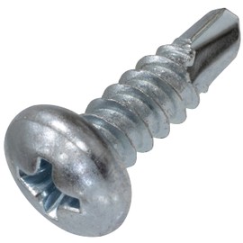 AERZETIX - C44728 - Set of 100 self-drilling self-drilling self-tapping screws - with cylindrical lens head - Ø4.8 x 16 mm - DIN 7504 N - made of galvanised steel - with footprint PH cross slot -