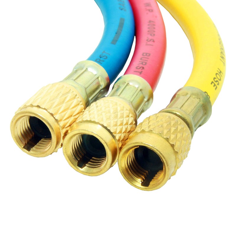 Air Conditioning Filling Hose Set of 3 R410a/R32 1.5 m