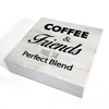 Rustic Coffee Friend Wood Box Sign Coffee & Friends Make