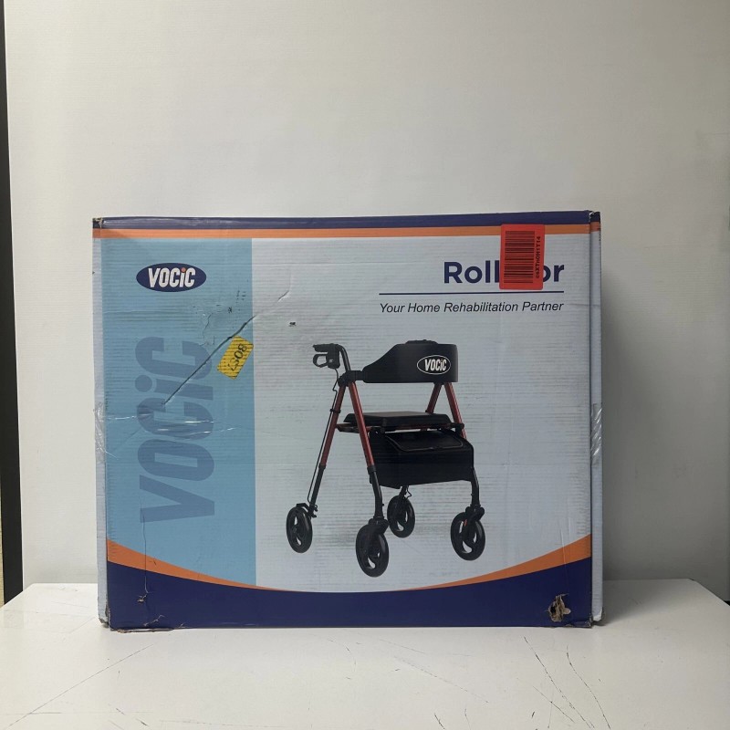 Vocic Walkers for Seniors Foldable Walker with Seat Rollator Walker