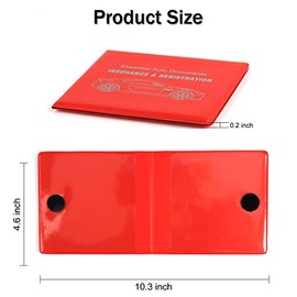 UYYE UYYE Car Registration and Insurance Card Holder, Vehicle Glove Box Car Organizer, Interior Car Accessories for Documents, Cards, License - 2 Pack