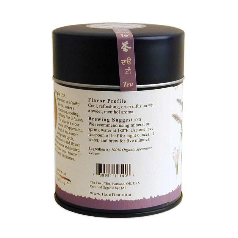 The Tao of Tea, Organic Spearmint Herbal Tea, Loose Leaf,