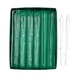 Kurt Adler C3644 Icicle Ornament, Clear, 6 Count