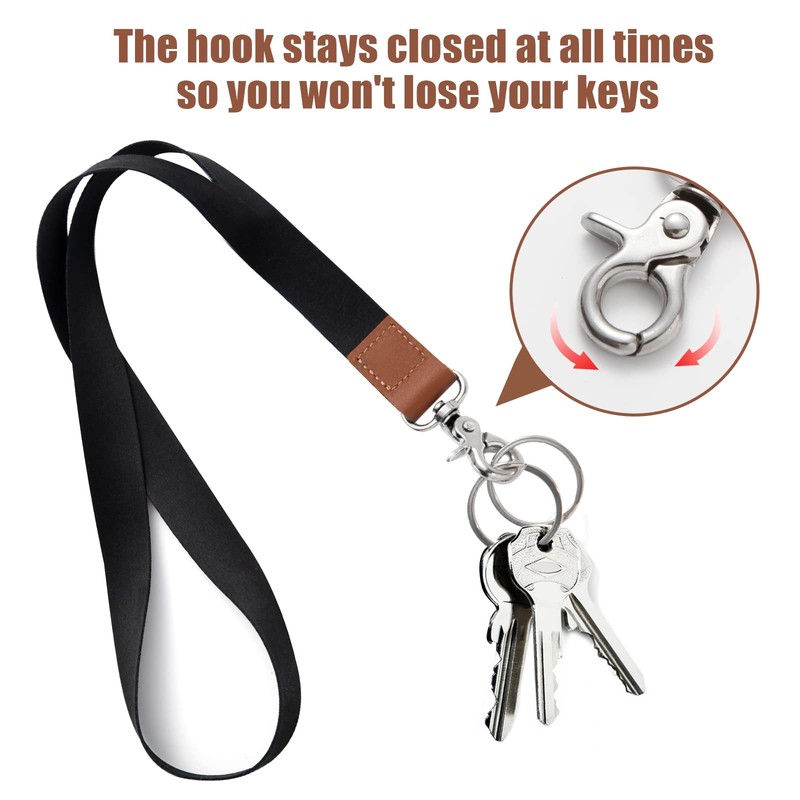 XCHIN Lanyard, Lanyards for Keys, Black Keychain Long Lanyard for