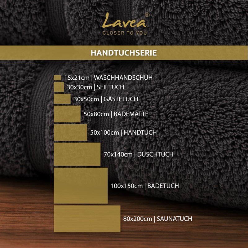 Lavea Elena Wash Mitts, Set of 10, 15 x 21
