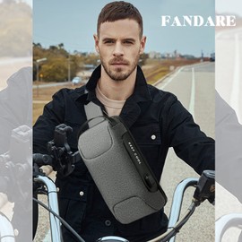 FANDARE Chest Bag Sling Bag Business Shoulder Bag with USB Charging Port Password Protection Crossbody Bag Shoulder Bag Waterproof Sports Car Styling for Travel Hiking Sling Daypacks, Green Grey,