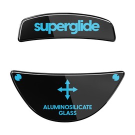 Superglide - Fastest and Smoothest Mouse Feet/Skates Made with Ultra Strong Flawless Glass Super Fast Smooth and Durable Sole for Roccat Kone Pro/Pro Air [Black]