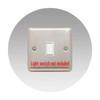 Single Light Switch Surround | Round | Acrylic Back Panel