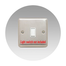 Single Light Switch Surround | Round | Acrylic Back Panel or Finger Plate | Plug Easy to Fit Comes with Step by Step Instructions, Colour:Clear