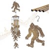 Bigfoot Wind Chimes Outdoor Sasquatch Decor, Deep Tone Soothing Melodic