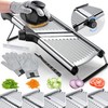 Stainless Steel Mandoline Slicer with Blades, Gloves, Vegetable Julienne Slicer