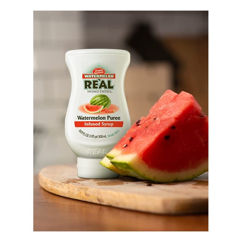 Watermelon Reàl Infused Exotics, Watermelon Puree Infused Syrup, 16.9 FL