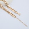 Enautoabs Punk Curb Chain Choker Necklace Gold Plated Chunky Chain