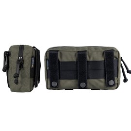 IDOGEAR Tactical Bag Molle Dump Bags Dual Purpose Carrying Kit EDC Bag with Molle Hooks and Loops for Vest 500D Nylon, Ranger Green