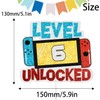 Level 6th Unlocked Cake Topper - Electronic Games Theme Boys