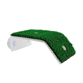 Reptile Basking Platform with Ramp: Durable Turtle Tank Ladder - 3 Sizes Suitable for Turtles & Reptiles, Artificial Grass-Covered, Secure Suction Cups - Simulation Design for Optimal Rest & Climb