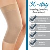 medi Seamless Knit Knee Support Compression Sleeve w/Band Beige XS